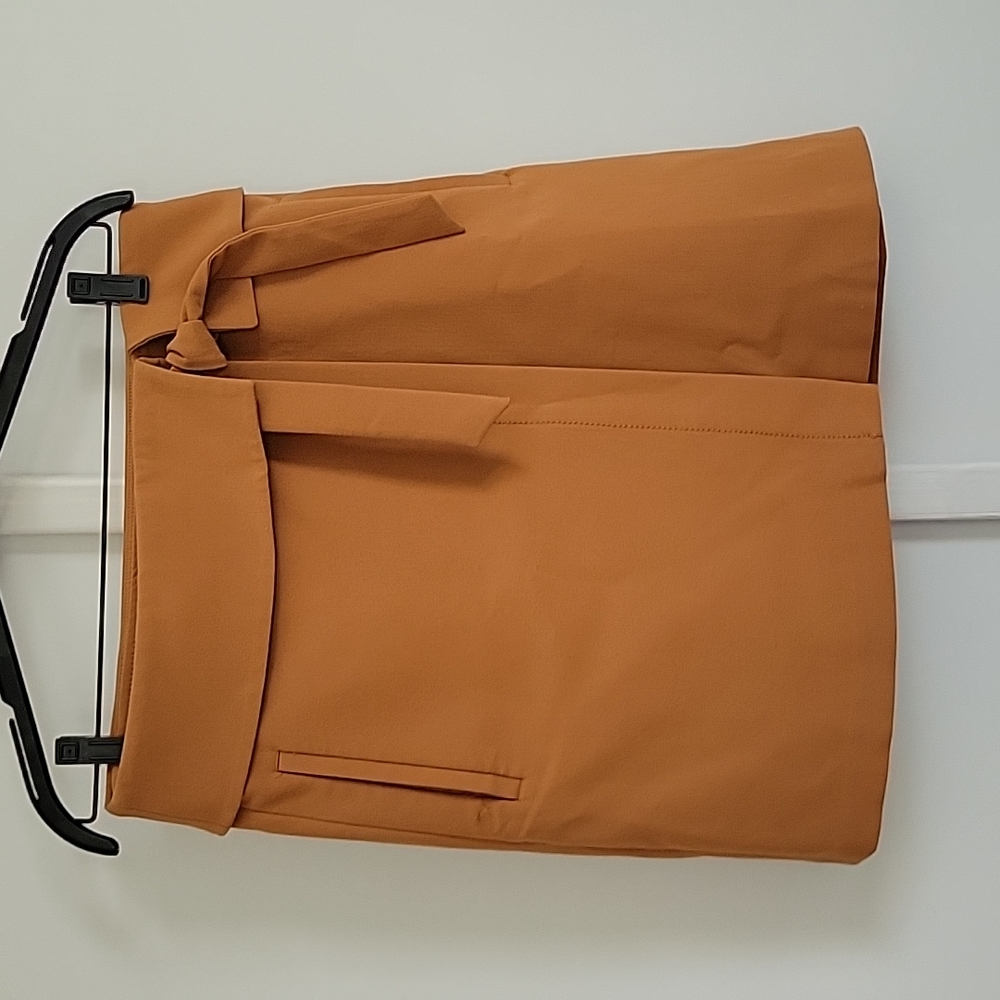 Loft camel wrap skirt